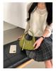 Spring Summer Crescent PU Leather Bag - Korean Style Versatile Tote for Women