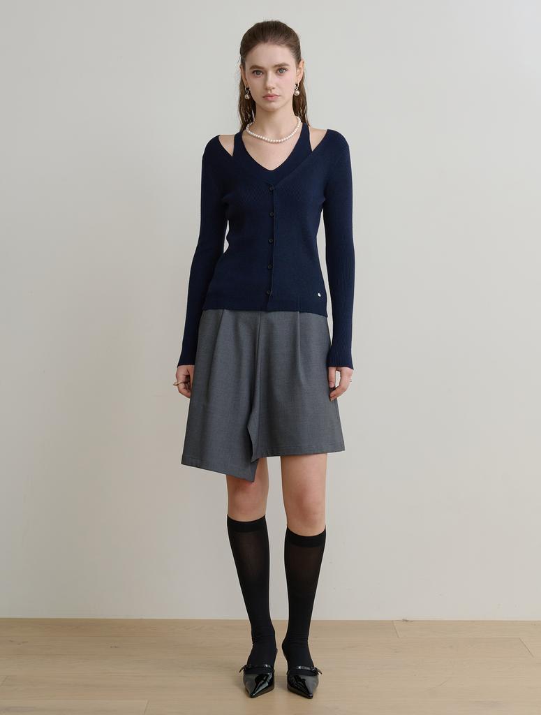 Leuiel A-Line Skirt Pants_Charcoal Grey