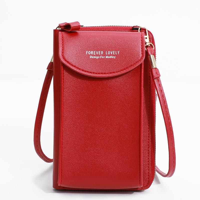 Women's Wallet Shoulder Mini Leather Bags Straps Mobile Phone Big Card Holders Wallet Handbag Money Pockets Girls Small Bags sac