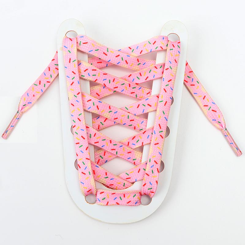 Duhové vysoké tkaničky Tenisové ploché tkaničky do bot Vzor potisku tkaničky pro tenisky Ženy Muž Dětská obuv Krajka Doplňky k botám