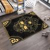 Modern Black and Gold Skull Pattern Carpet with Decorative Design Suitable for Use As an Anti-slip for Living Room Bedroom Sofas