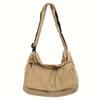 4-Color Large Capacity Canvas Crossbody Hobo Bag - Durable, Adjustable, Trendy Sling