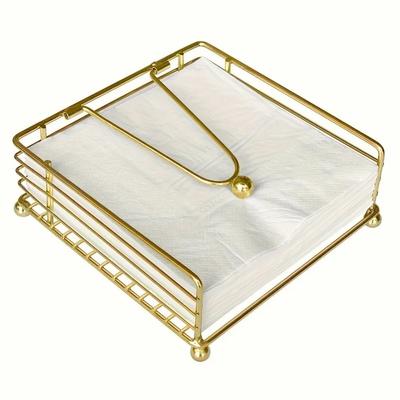 Square Design Napkin Holder Weighted Arm Vertical Paper Napkin Organizer Reusable Nordic Style Flat Napkin Dispenser Restaurant
