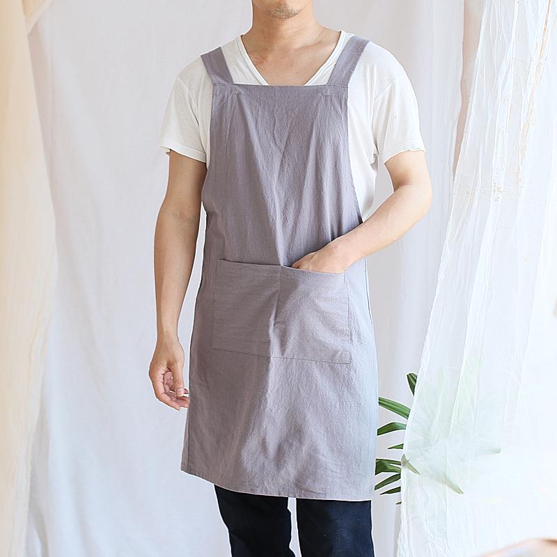 Минималистичный японский фартук ручной работы без завязок: Художественный ретро фартук и многофункциональный халат