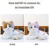 Tricolor Kitten Plush Toy - Cute Orange Cat Desk Companion Ornament Doll