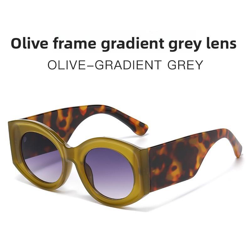 Elliptical Sunglasses Women Men Uv400 Optical Pc Frame For Fashion Travel