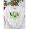 [One-way direction]Ladies TEACHER Letter-printed Fashion Retro-style Short Sleeves Spring and Summer Irish Culture St. Patrick's Day Versatile Items