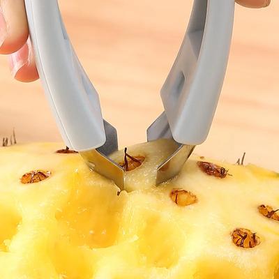 Pineapple Eye Corer Fruit Vegetable Knives Stem Remover Clip Strawberry Huller Peeler Stainless Steel Tweezers Kitchen Gadgets