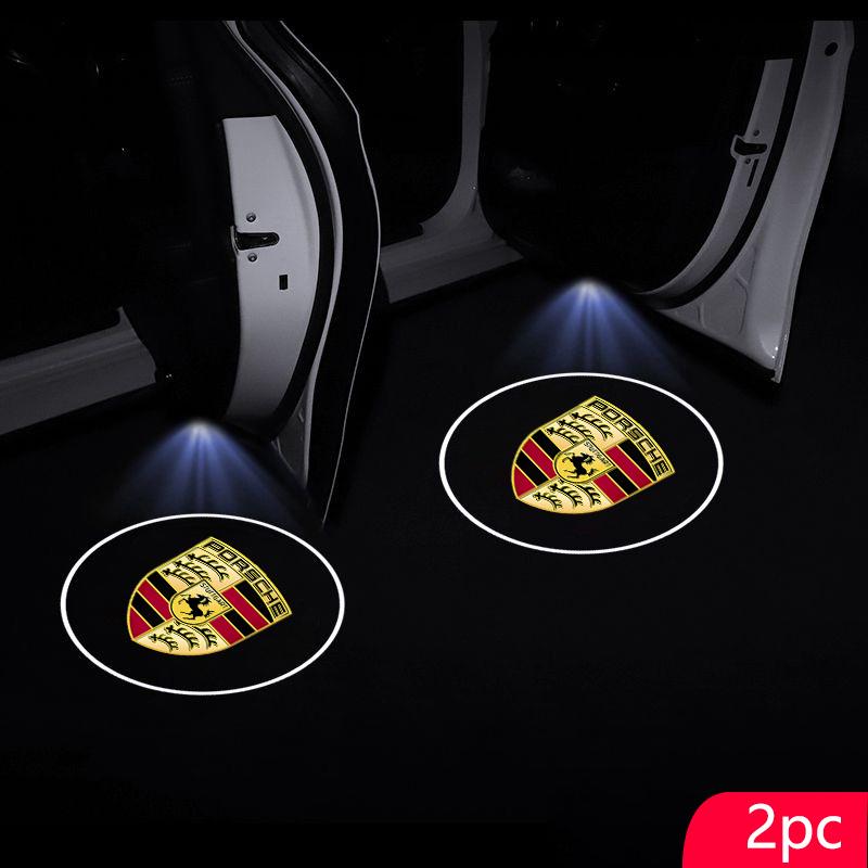 Car Door LED HD Welcome Courtesy Shadow Projector Lamp Logo Light For Porsche Carrera Cayenne Panamera Macan Boxster Car Decal