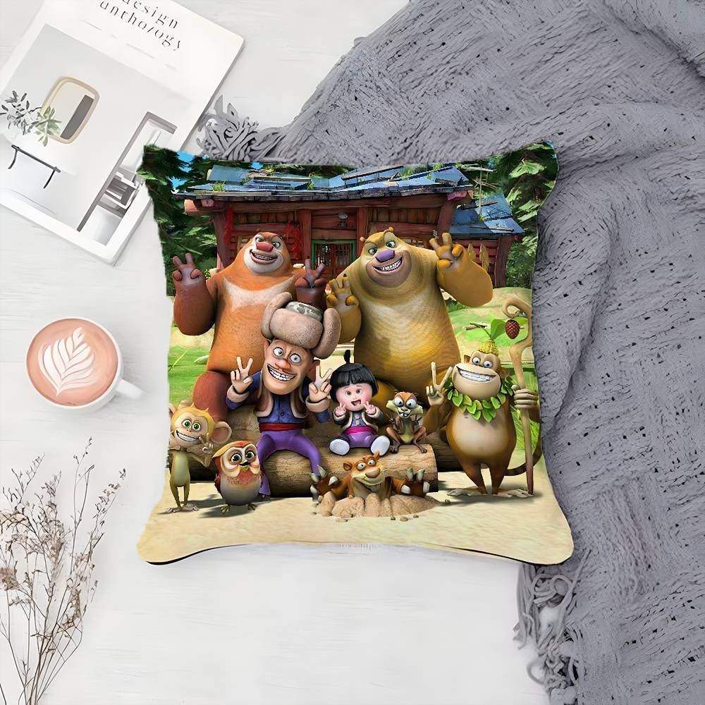 B-Boonie B-Bears Pillow Case Printing Pillowcase Living Room Sofa Cushion Cover Bedroom Room Decor
