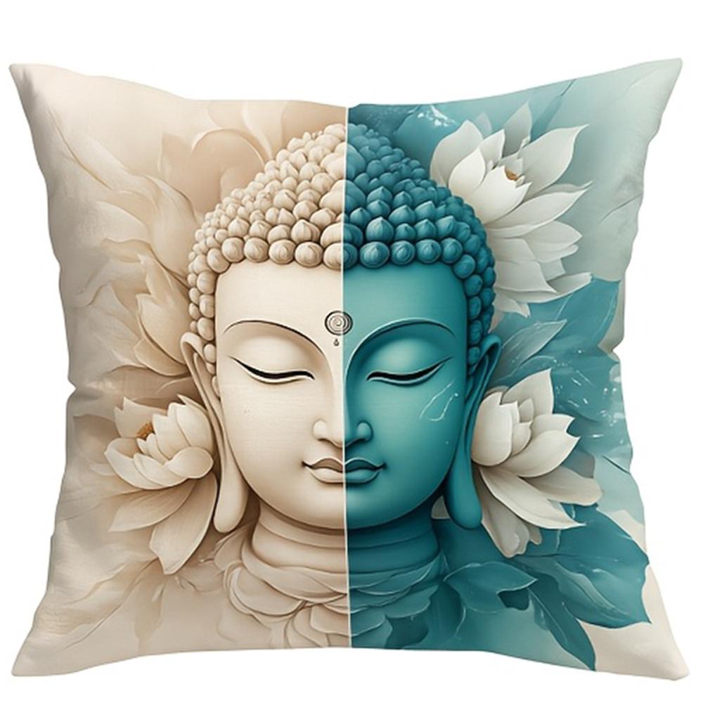 pc Boho Spiritual Zen Decorative Cushion Cover D Print Polyester Pillow Case for Sofa Bed Car Office Home Decoration