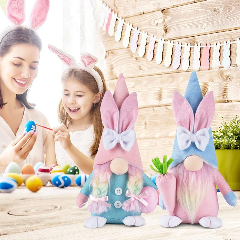 2025 Ostern Gesichtsloser Zwerg Hase Puppe Frühling Osterparty Heimdekoration Kindergeschenk Gastgeschenke Hase Ei Karotte Ornament