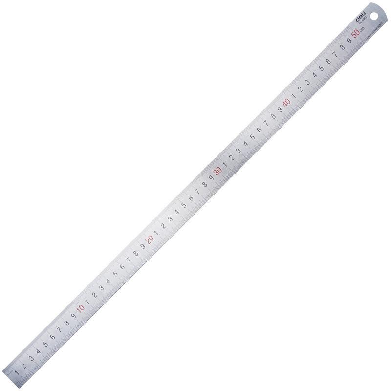 Deli 8464 50 cm Steel Office & Student Ruler 50 cm
