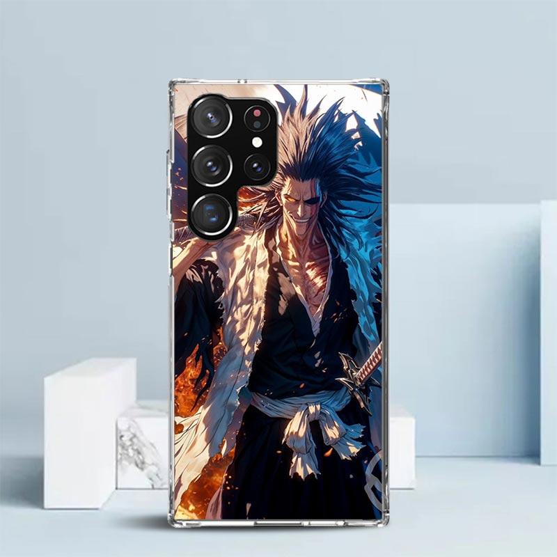 

Zaraki Kenpachi Bleach Soft Cover for Samsung Galaxy S25 Edge S26 S24 S23 Ultra Phone Case S22 S21 Plus S20 FE Print Pattern She Samsung S21 Plus
