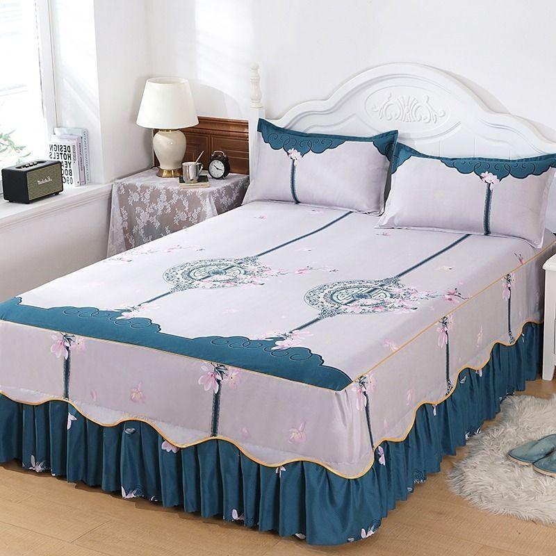 Anti-slip Bed Skirt Single Piece Single Double Bed Cover Bed Sheet Simmons Protective Cover Universal Bed