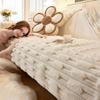 Rabbit Plush Sofa Cushion Couch Thickened Warm Sitting Mat In Winter Anti Slip Leather Sofa Cover Dust Cover Cloth Soft Hand Towel