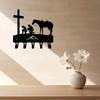 Western Cowboy Couple Wall Hook Forged Iron Key Holder Western Home Decor Accent