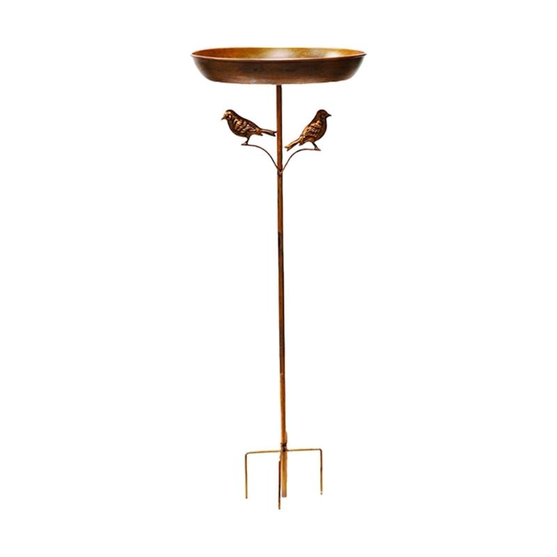 

Bird Bath 82cm Standing Feeding Bowl for Outdoor Garden Metal Bird Basin Water Bath for Wild Birds Bath Food Water Bowl 1