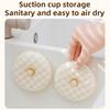 1 Set Kitchen Cleaning Sponge Double-sided Sponge with Suction Cup Holder Absorbent Scrub Sponge for Kitchen Dishwashing Bathroom Cleaning