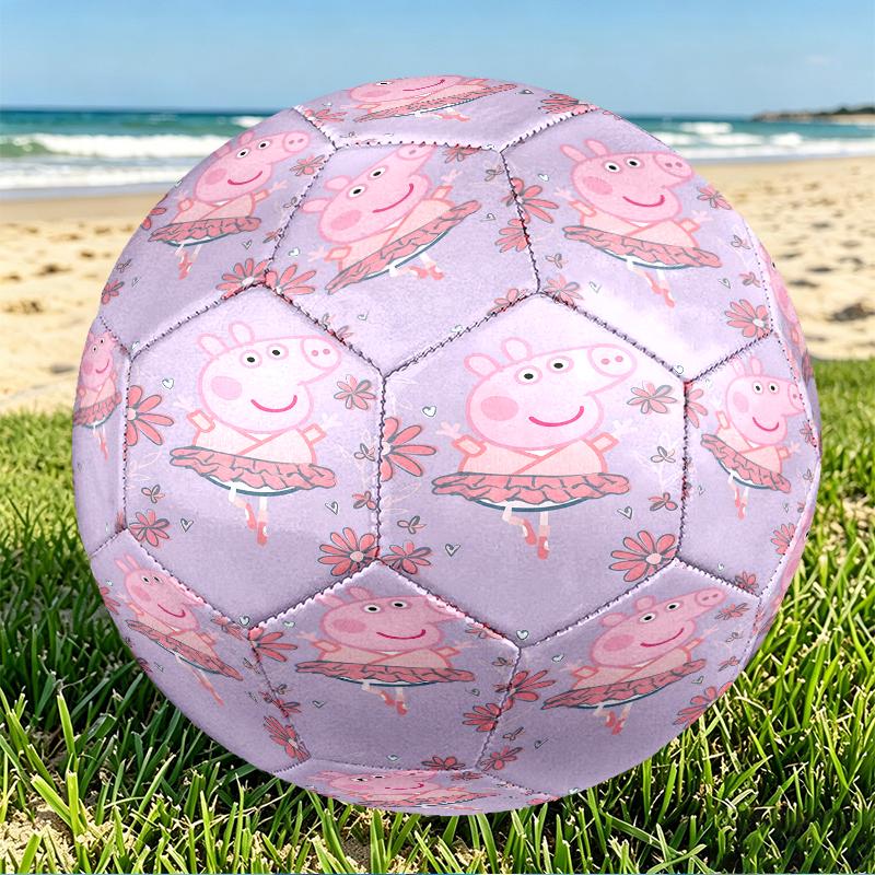 Pink Pig Print Size 5 Soccer Ball, PU Wear Resistant Football for Match Training and Daily Practice, Birthday Gift for Soccer Fans
