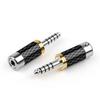 AUX Converter Balanced Adapter 5 Poles Stereo Jack Carbon Fiber Audio Jack 4.4mm 5 Pole Male