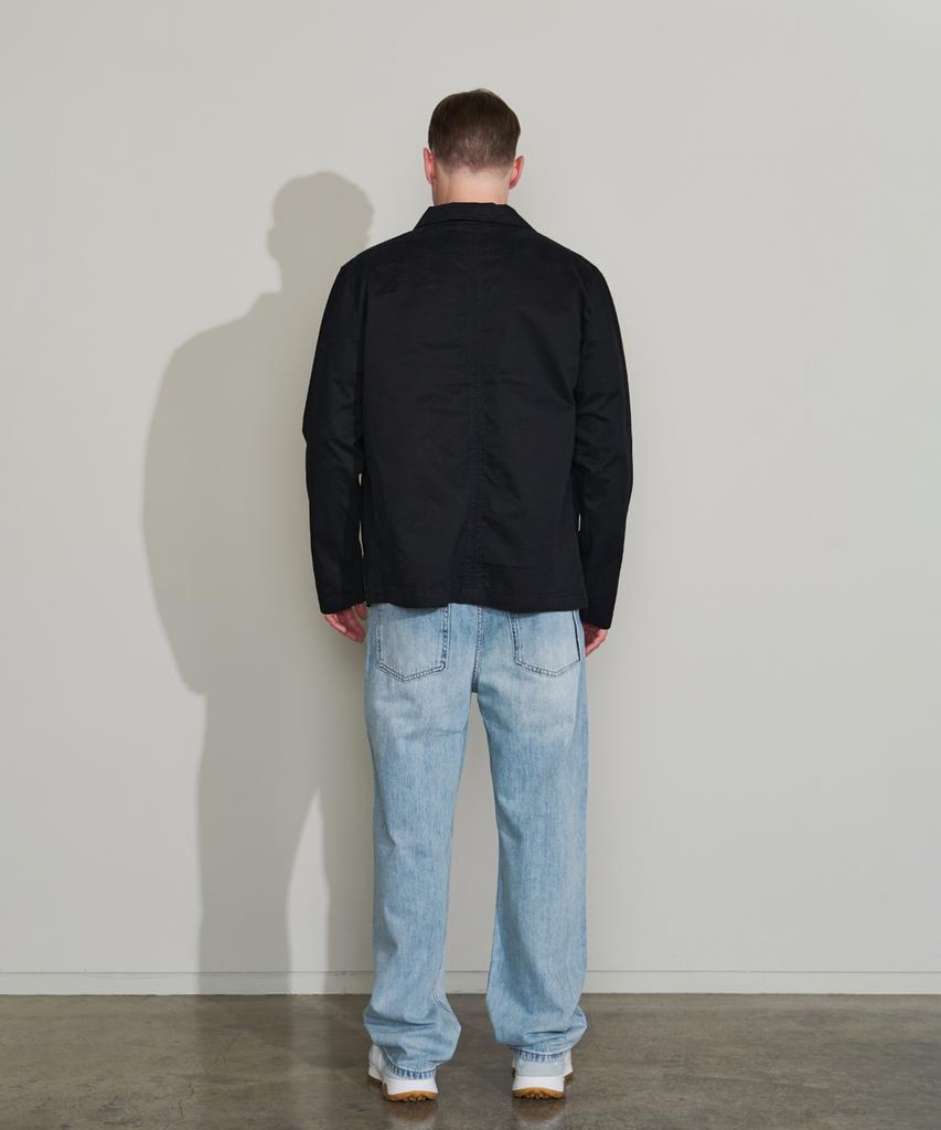 Panicale Black Cotton Work Jacket