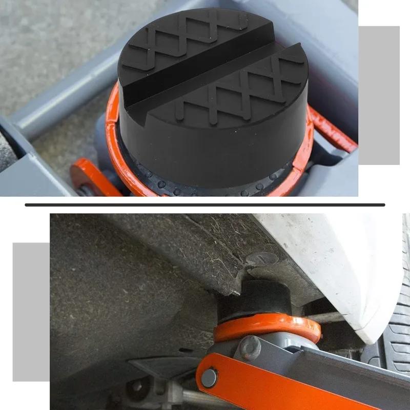 Car Lift Jack Stand Pads Support Pinch Black Rubber Slotted Floor Pad 2types Universal Rubber Jack Pad Frame Rail Adapte Tools