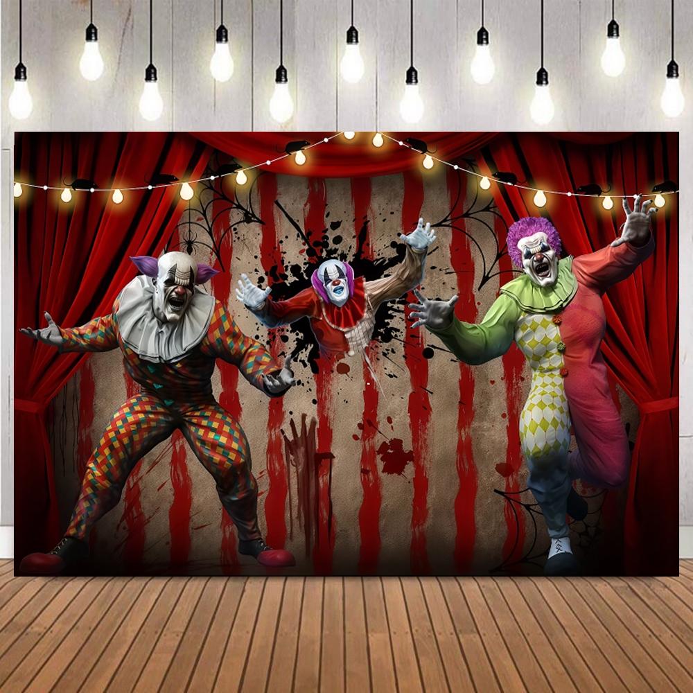 Scary Halloween Theme Photography Backdrop Horror Hospital Bloody Haunted House  Halloween Party Photo Background Decor Banner3