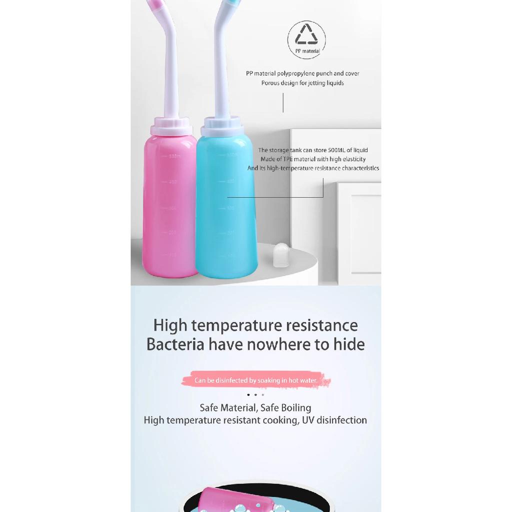 500ml Portable Bidet Spray Handheld Travel Bidet for Pregnant Women Baby Cleansing Water Washer Bottle Baby Showers Mom Bottle