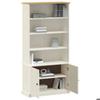 VidaXL Bibliothèque VIGO blanc 85x35x170 cm bois massif de pin 353197