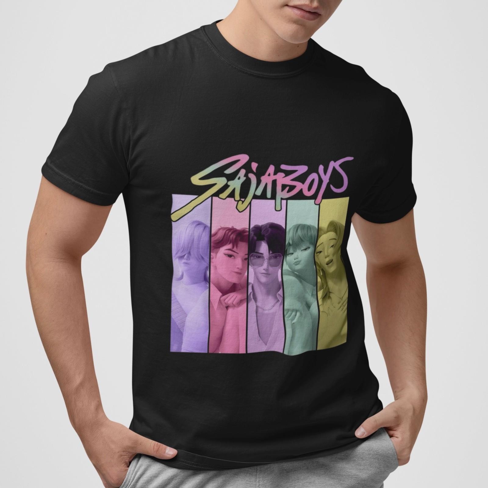 Saja Boys T Shirt Anime Graphic Korean Streetwear Retro Y2K Unisex Casual Tee L
