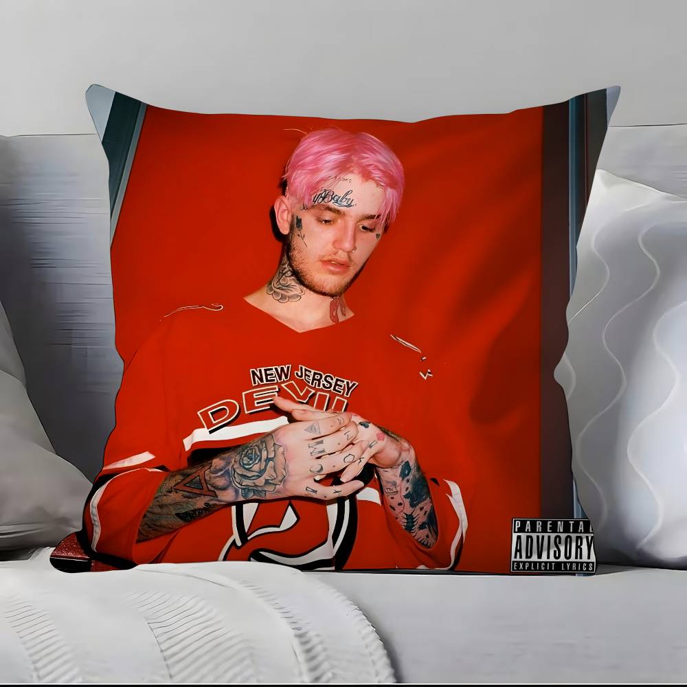 Хип-хоп Музыка Рэпер L-Lil P-Peep Наволочка Наволочка Мягкая Приятная к коже и Удобная со Скрытой Молнией 12x12Inch