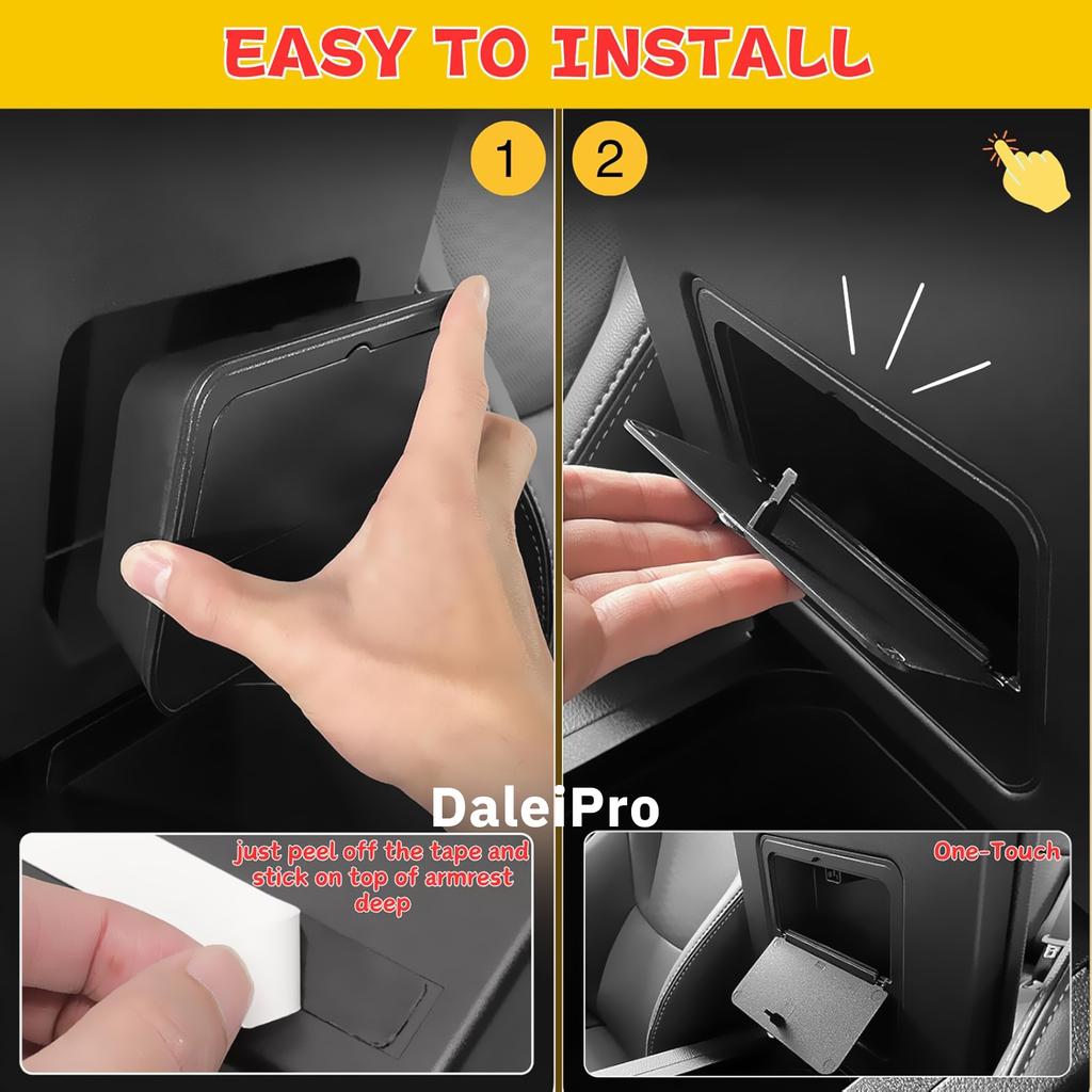 For Toyota Land Cruiser LC250 J250 2025 2024 Hidden Storage Box Armrest Storage Box Privacy Item Tray Organizer Car Accessories