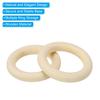 15/30pcs Natural Wooden Rings 7mm Thick Unfinished Wood Ring Wood Loop Circle for Craft Pendant DIY Jewelry Making 35/40mm