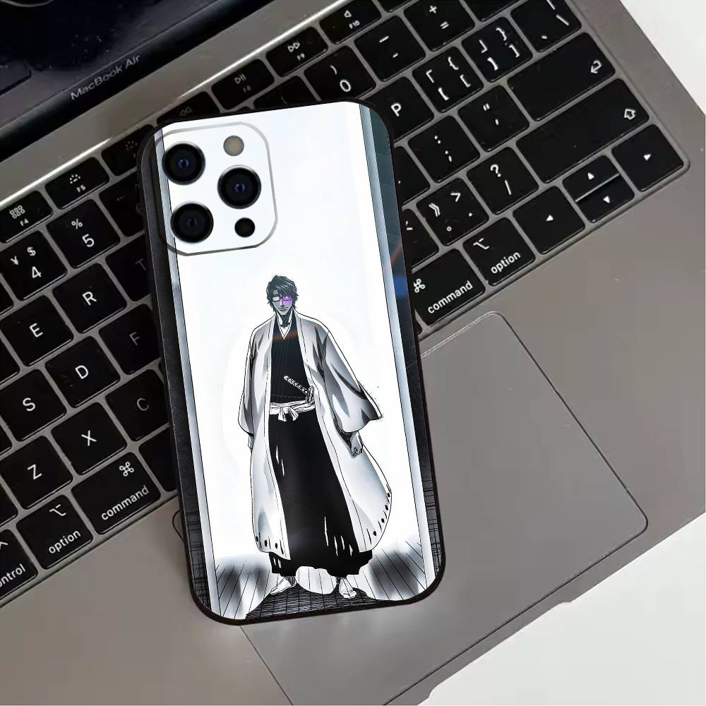 A-Anime A-Aizen S-Sousuke  Phone Case For iPhone 17,16,15,14,13,12,11 Plus,Pro Max,XS,Soft Silicone Black Cover