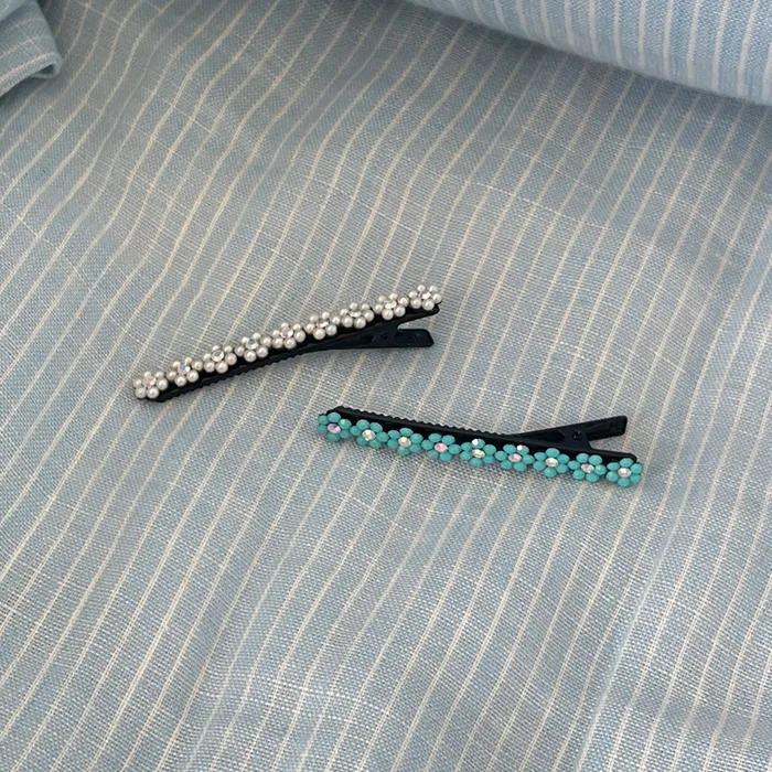 beads flower garden hair pin (2colors)