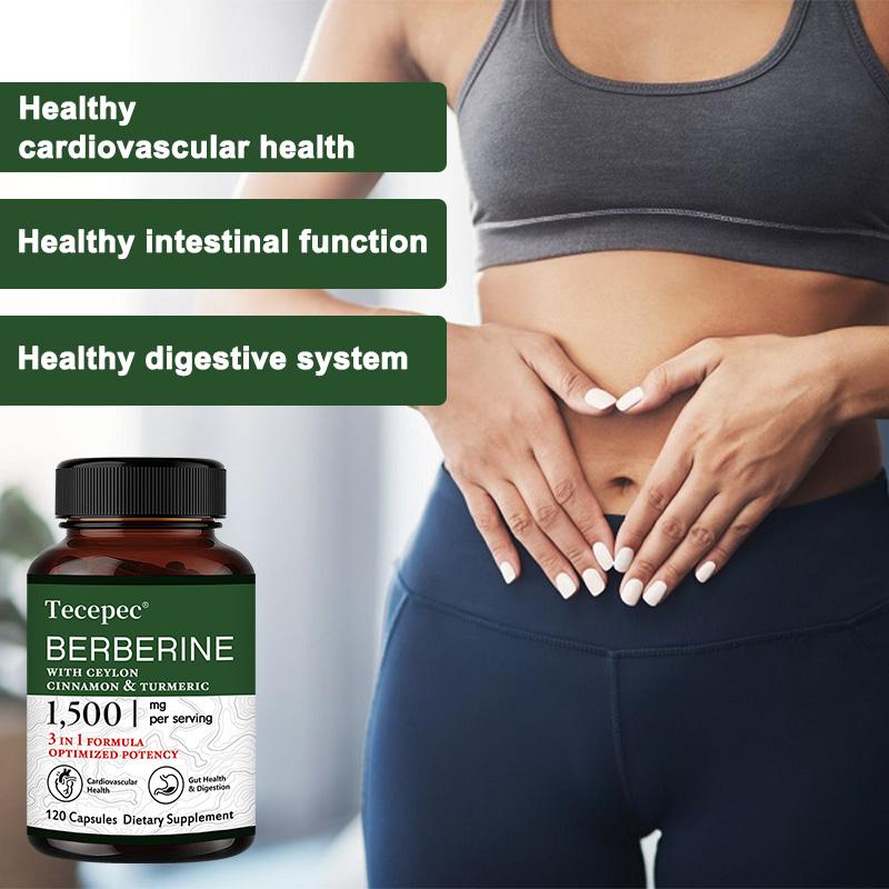 Berberine Complex Dietary Supplement, With Ceylon Cinnamon, Turmeric, 120 Capsules