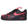 Nike Air Force 1 Crime Scene Slipbestendige Demping Lage Top Skateschoenen Unisex Zwart Rood CW2288-001(Team69-SBOX)