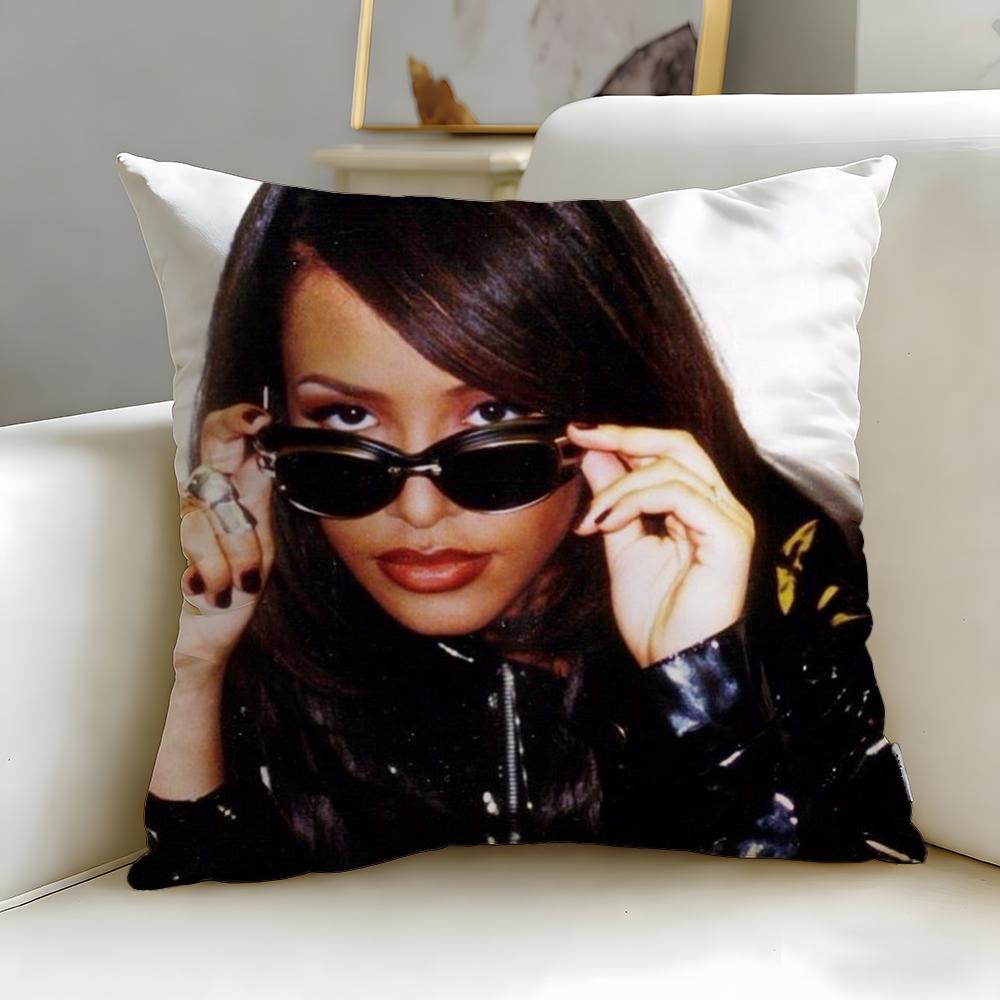 classic singer Aaliyah Cushion Cover Soft EasyWash Pillow Case Versatile for Couch Bed Travel and Office