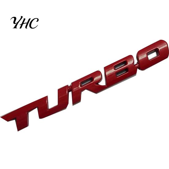 Cool 3D Alloy Metal Letter Turbo Car Motorcycle Emblem Badge Sticker Decal Decor
