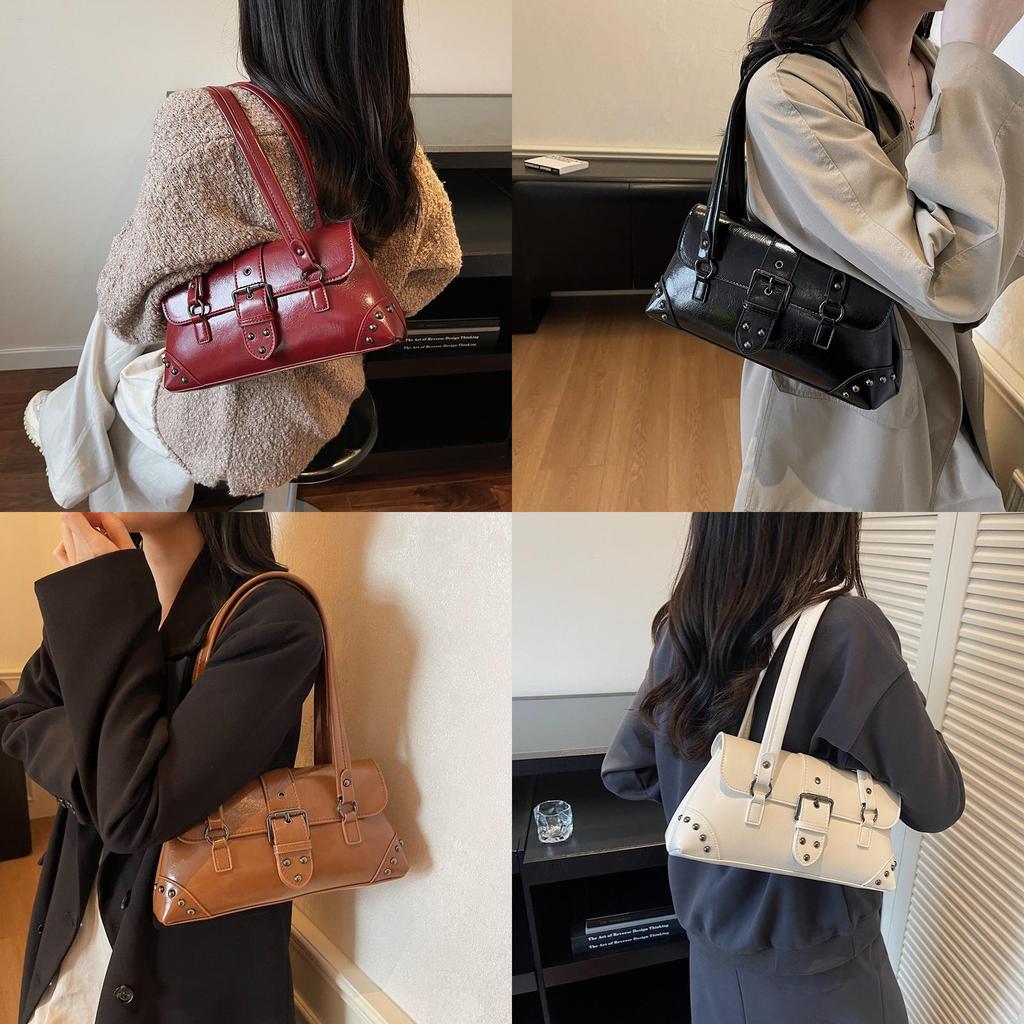Modern Pu Material Shoulder Tote Bag With Spliced Design For Casual Outings And Trendy Looks