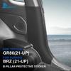 Suede Sticker For Subaru BRZ Toyota GR86 2021 2022 2023 2024 B-pillar Protect Material Pad Cushion Interior Accessories RHD LHD