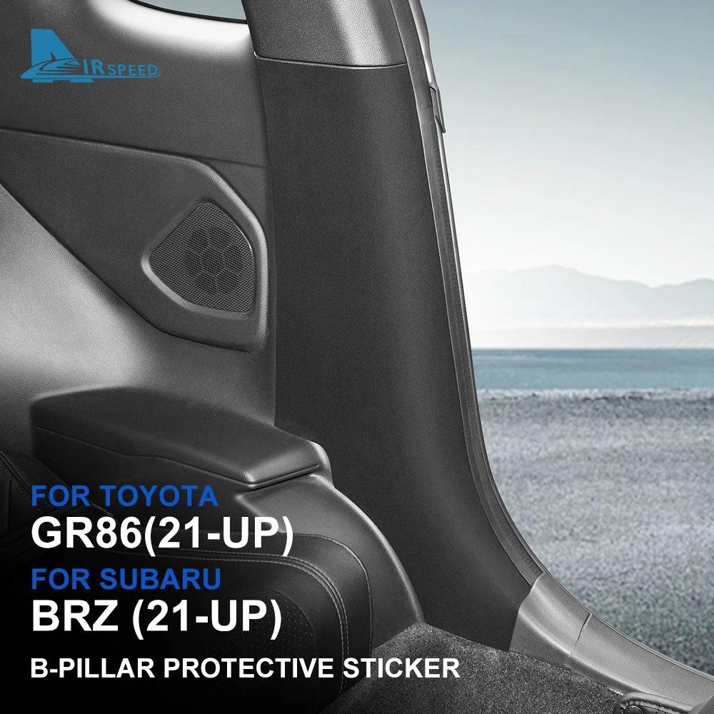 Suede Sticker For Subaru BRZ Toyota GR86 2021 2022 2023 2024 B-pillar Protect Material Pad Cushion Interior Accessories RHD LHD