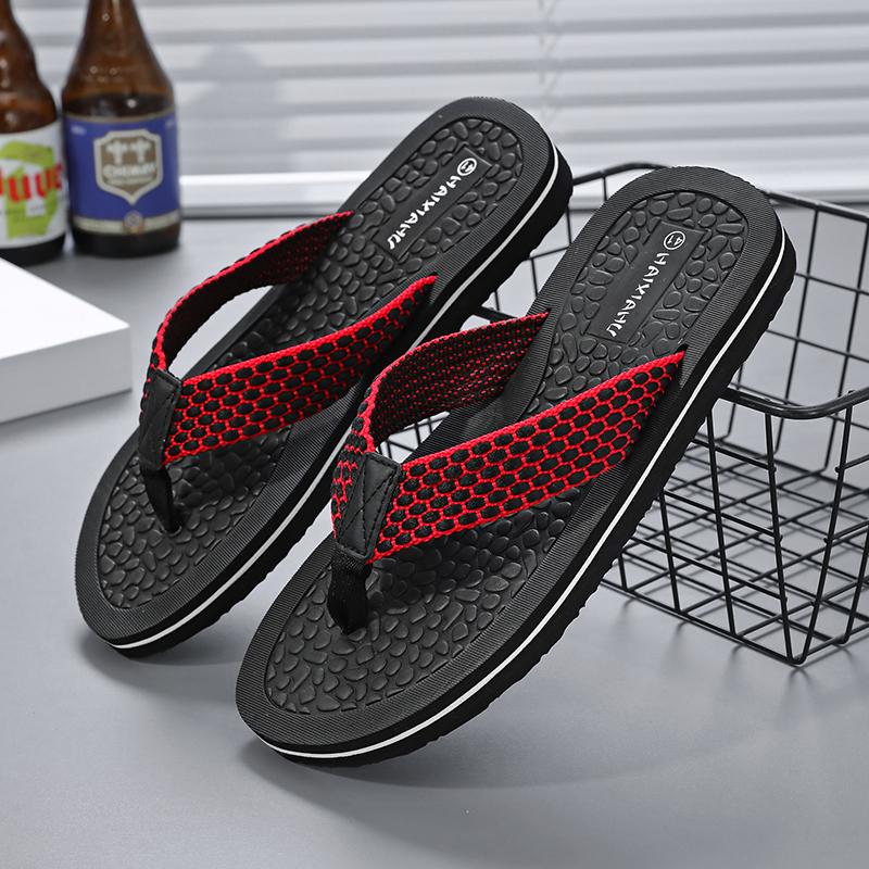 Flip-Flops For Men Summer Anti-Skid Breathable Home Outdoor Comfortable Slippers Daily Casual Regular Flip-Flops