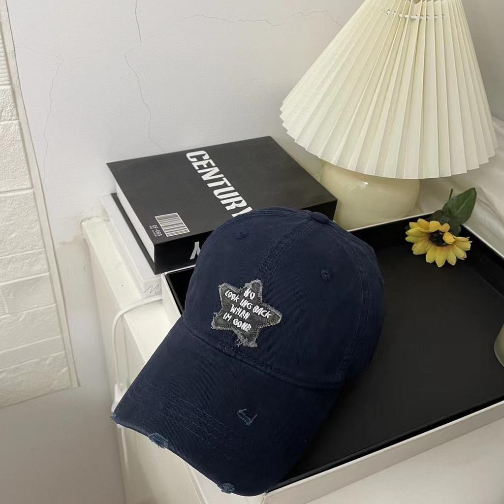 Korean Style Washing Old Baseball Cap Retro Men's and Women's Trendy American Baseball Cap Five Pointed Star Sunshade