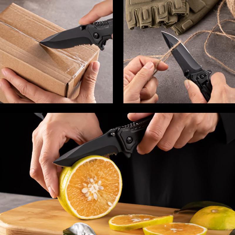 Mini Knife OutdoorOutdoor Camping Multipurpose ABS Stainless Steel Folding Emergency Survival