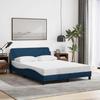 Vidaxl Bed Frame with Headboard Without Mattress, 120X200 Cm, Upholstered
