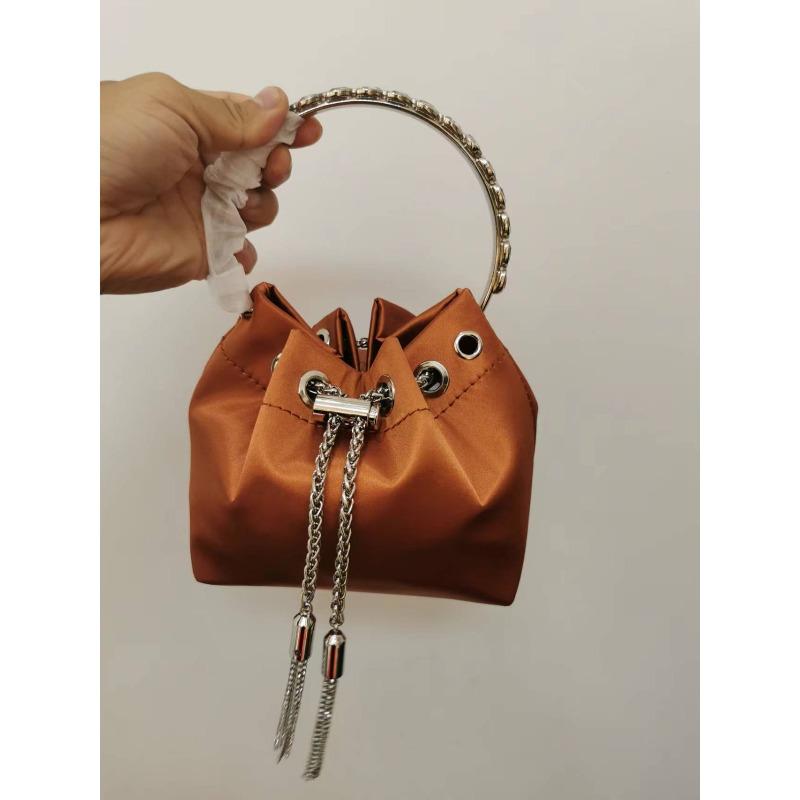 Women Bag High Quality Silk Bucket Bags Diamonds Female Personalized Shoulder Tassels Chains Handbags For Women Crossbady Bag