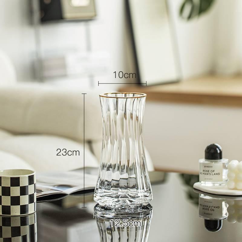 Elegant Small Glass Vase for Fresh Flowers - Perfect for Living Room or Dining Table Decor