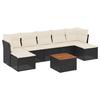 VidaXL Garden Lounge Set with Cushions 8 Pcs, Patio Sofas, Patio Furniture Set, Outdoor Furniture, Black 3256105